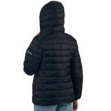 Alpine Swiss Eva Women’s Hooded Puffer Jacket – Black