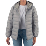 Alpine Swiss Eva Women’s Hooded Puffer Jacket – Gray