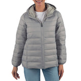 Alpine Swiss Eva Women’s Hooded Puffer Jacket – Gray
