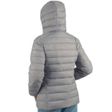 Alpine Swiss Eva Women’s Hooded Puffer Jacket – Gray