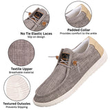 Alpine Swiss Flynn Mens Boat Shoes Lightweight Slip-On Loafers Moc Toe Sailing Deck – Khaki