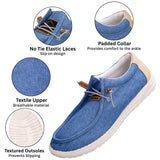 Alpine Swiss Flynn Mens Boat Shoes Lightweight Slip-On Loafers Moc Toe Sailing Deck – Light Blue