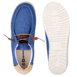 Alpine Swiss Flynn Mens Boat Shoes Lightweight Slip-On Loafers Moc Toe Sailing Deck – Light Blue