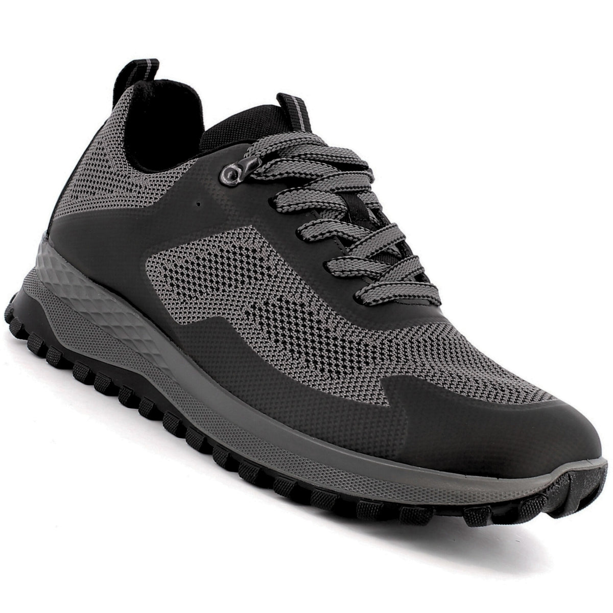 Alpine Swiss Mens Trail Hiking Sneaker Waterproof Made in Italy Athletic Shoes – Black Gray