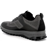 Alpine Swiss Mens Trail Hiking Sneaker Waterproof Made in Italy Athletic Shoes – Black Gray