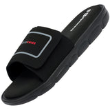Alpine Swiss Gabe Cloud Slide Sandals For Men Shock-Absorbing Foam Insole With Arch – Black