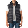 Alpine Swiss Gage Mens Hooded Puffer Vest Down Alternative Packable Vest Jacket – Black