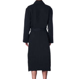 Alpine Swiss Mens Cotton Blend Shawl Robe Lightweight Kimono Knit Spa Bathrobe – Black
