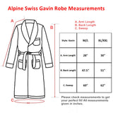 Alpine Swiss Mens Cotton Blend Shawl Robe Lightweight Kimono Knit Spa Bathrobe – Black