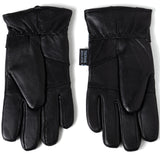 Alpine Swiss Mens Gloves Dressy Genuine Leather Warm Thermal Lined Wrist Strap – Black