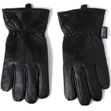 Alpine Swiss Mens Touch Screen Gloves Leather Thermal Lined Phone Texting Gloves – Black