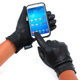 Alpine Swiss Womens Touch Screen Gloves Leather Phone Texting Glove Thermal Warm – Black