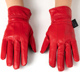 Alpine Swiss Womens Touch Screen Gloves Leather Phone Texting Glove Thermal Warm – Red
