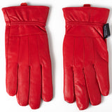 Alpine Swiss Womens Touch Screen Gloves Leather Phone Texting Glove Thermal Warm – Red