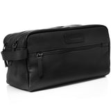 Alpine Swiss Sedona Toiletry Bag Genuine Leather Shaving Kit Dopp Kit Travel Case – Black
