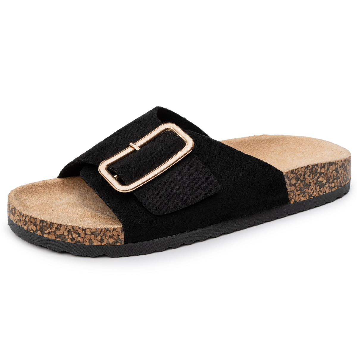 Alpine Swiss Heidi Women's Slide Sandals – Black