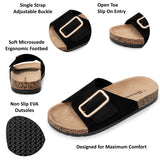 Alpine Swiss Heidi Women's Slide Sandals – Black