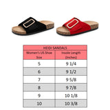 Alpine Swiss Heidi Women's Slide Sandals – Red