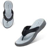 Alpine Swiss Holly Womens Flip Flops Comfortable Anti Slip EVA Foam Thong Sandals – Black
