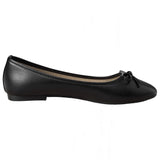 Alpine Swiss Iris Womens Ballet Flats Classic Bow Slip On Comfortable Shoes – Black