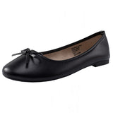 Alpine Swiss Iris Womens Ballet Flats Classic Bow Slip On Comfortable Shoes – Black