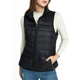 Alpine Swiss Jodie Womens Puffer Vest Warm Light Down Alternative Insulated Vest – Black