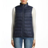 Alpine Swiss Jodie Womens Puffer Vest Warm Light Down Alternative Insulated Vest – Navy
