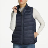 Alpine Swiss Jodie Womens Puffer Vest Warm Light Down Alternative Insulated Vest – Navy