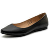 Alpine Swiss Julia Womens Leather Pointed Toe Ballet Flats Comfort Slip On Shoes – Black Leather