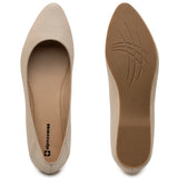 Alpine Swiss Julia Womens Leather Pointed Toe Ballet Flats Comfort Slip On Shoes – Cream Leather