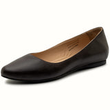 Alpine Swiss Julia Womens Leather Pointed Toe Ballet Flats Comfort Slip On Shoes – Dark Brown Leather