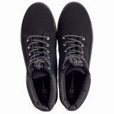 Alpine Swiss Keith Mens High Top Fashion Sneakers Casual Lace Up Shoes Boots – Black