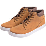 Alpine Swiss Keith Mens High Top Fashion Sneakers Casual Lace Up Shoes Boots – Tan