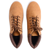 Alpine Swiss Keith Mens High Top Fashion Sneakers Casual Lace Up Shoes Boots – Tan