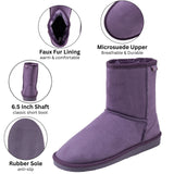 Alpine Swiss Laura Women's Short Winter Boots – Purple