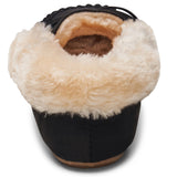 Alpine Swiss Leah Women’s Moccasin Slippers – Black