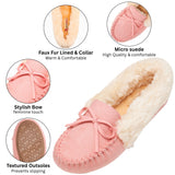 Alpine Swiss Leah Women’s Moccasin Slippers – Pink