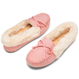 Alpine Swiss Leah Women’s Moccasin Slippers – Pink