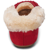 Alpine Swiss Leah Women’s Moccasin Slippers – Red