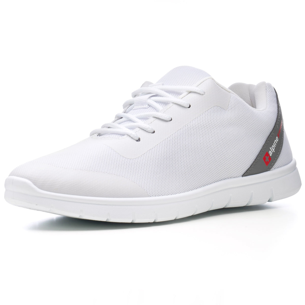 Alpine Swiss Lewis Mesh Sneakers Casual Shoes Mens & Womens Lightweight Trainer – White