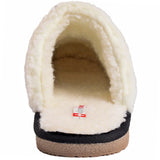 Alpine Swiss Womens Genuine Suede Memory Foam Scuff Slippers Slip On House Shoes – Black