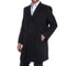 Alpine Swiss Luke Mens Wool Blend Overcoat Single Breasted Coat Tailored Topcoat – Black