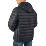 Alpine Swiss Mens Light Puffer Jacket Removable Hood Milo Winter Coat Packable – Black