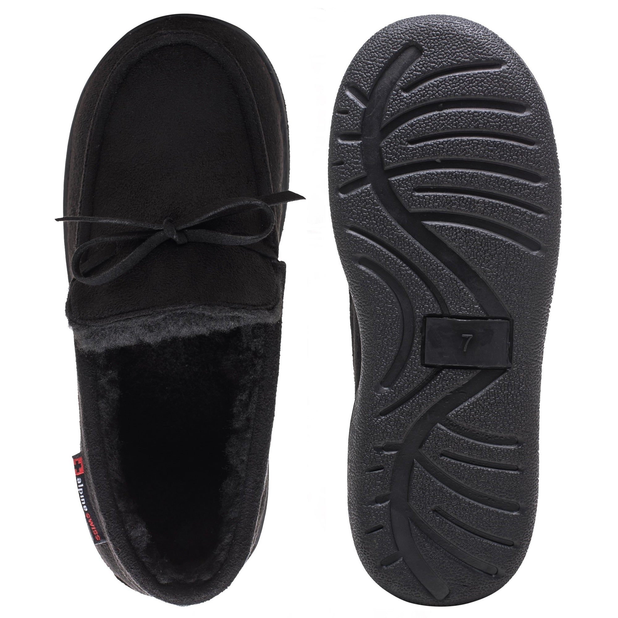 Alpine Swiss Vayla Womens Moccasin Slippers Warm Shearling
