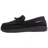 Alpine Swiss Womens Moccasin Slippers Warm Shearling Comfortable House Shoes – Black