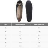Alpine Swiss Myla Womens Ballet Flats Square Toe Rhinestone Bow Dressy Shoes – Black