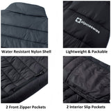 Alpine Swiss Niko Men’s Puffer Jacket Warm Down Alternative Insulated Coat – Black Gray
