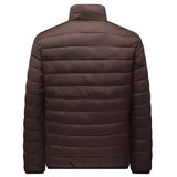 Alpine Swiss Niko Men’s Puffer Jacket Warm Down Alternative Insulated Coat – Brown