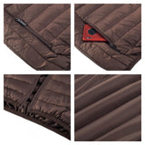 Alpine Swiss Niko Men’s Puffer Jacket Warm Down Alternative Insulated Coat – Brown