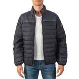 Alpine Swiss Niko Men’s Puffer Jacket Warm Down Alternative Insulated Coat – Black Gray